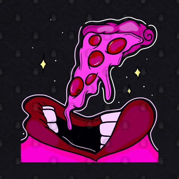 Pink Pizza by BreezyArtCollections 